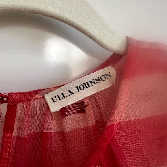 Ulla Johnson Estelle Checked Cotton Maxi Dress - Picture 8 of 9